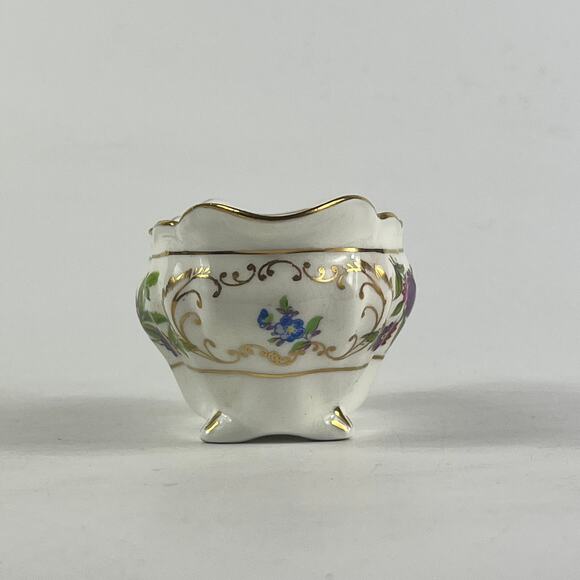 Hammersley Dresden Sprays Bone China Sugar Bowl England Floral Gold Trim Footed - Picture 4 of 11